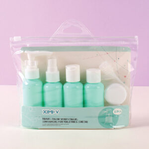 Travel Color Series Travel Containers for Toiletries 8PCS (Green)