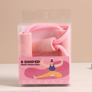 8 Shaped Elastic Single Color Tension Rope (Pink)