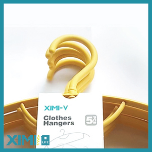 5PCS Arc Wide Shoulder Clothes Hangers (Yellow)