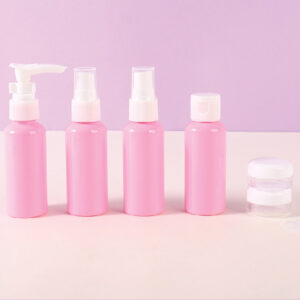 Travel Color Series Travel Containers for Toiletries 7PCS (Pink)