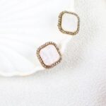 French Dot Drill Shell Earrings