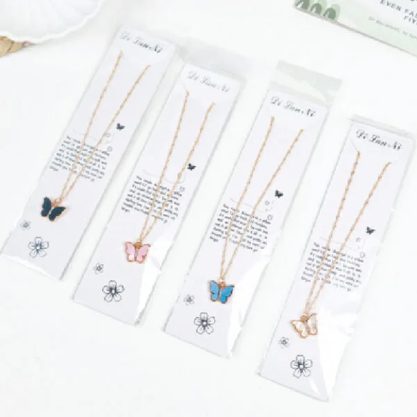 Colorful Butterfly Water Ripple Necklace