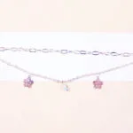 Double-Layer Ab Chain Crystal Pendant Bracelet