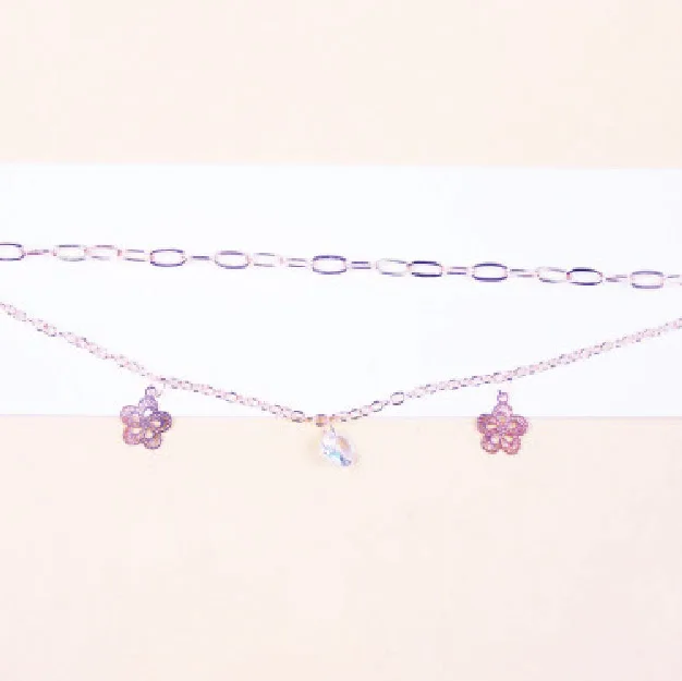 1-143.jpg Double-Layer Ab Chain Crystal Pendant Bracelet - Image 1
