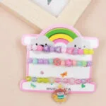Bag Acrylic Colorful Bead Bracelet (3 Pieces)
