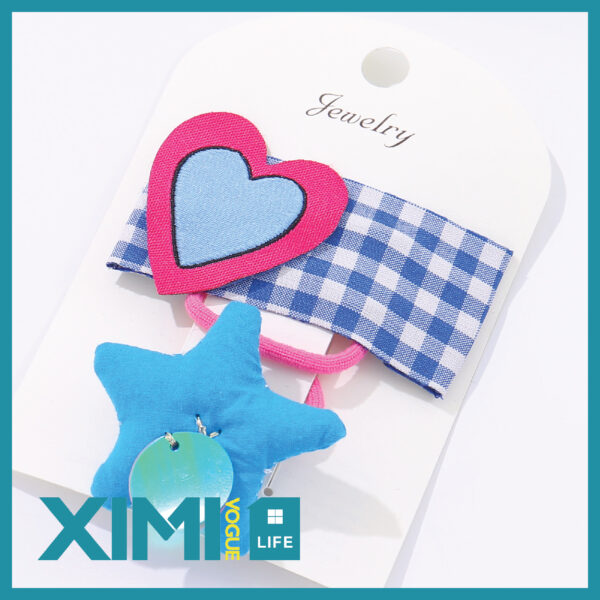 Loving Heart Hair Clip Star Hair Tie Set