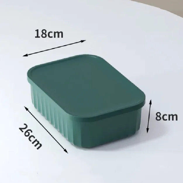 1-251.jpg Flat Plastic Storage Organizer Green M - Image 1