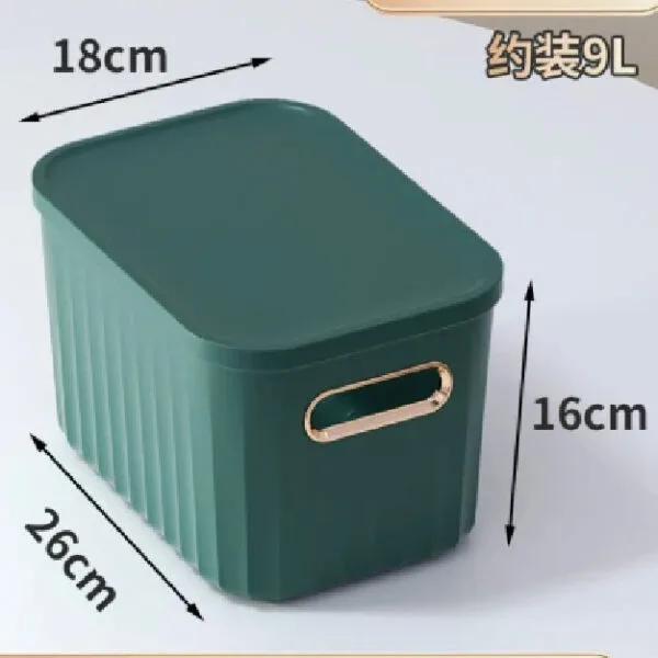 Deep Plastic Storage Organizer Green M