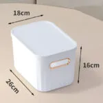 Deep Plastic Storage Organizer White M