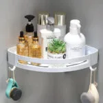 Corner Bathroom Organizer White