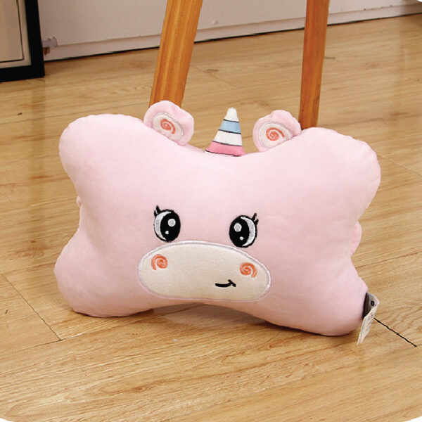 Lovely Unicorn PP Cotton Bone Shape Pillow (Pink)