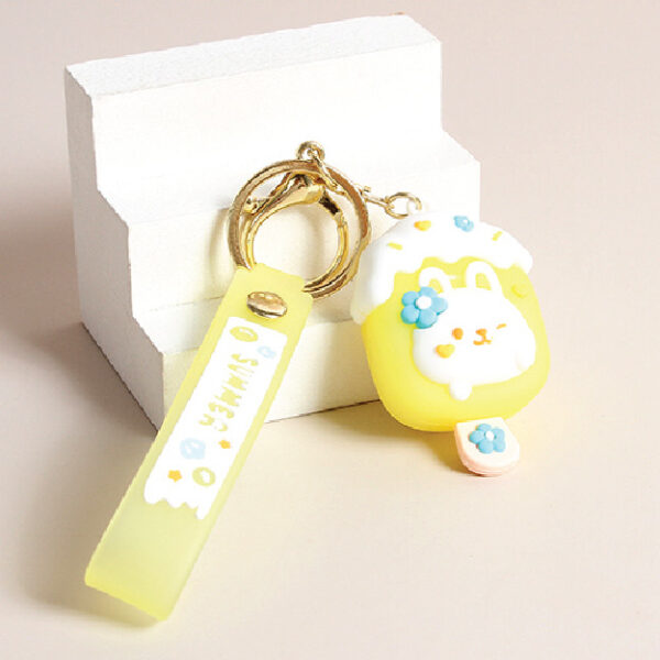 Ice Cream Bunny Keychain