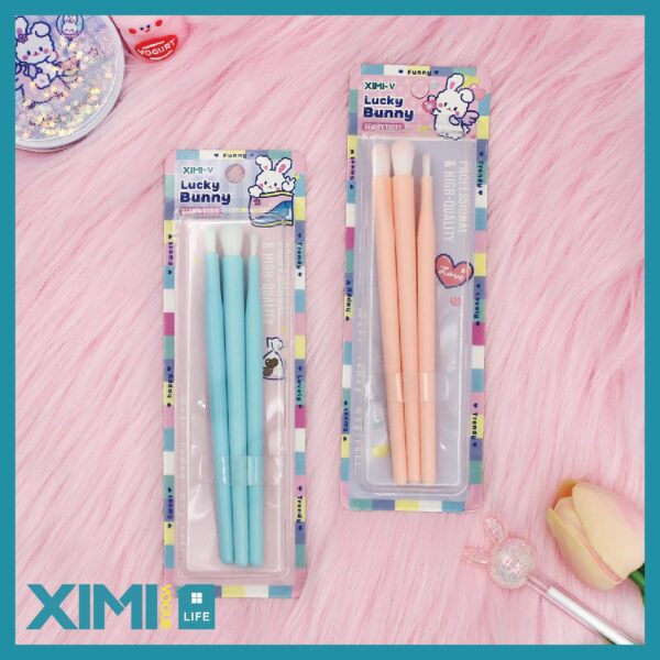 Lucky Bunny Eye Brush and Lip Brush Set 3PCS
