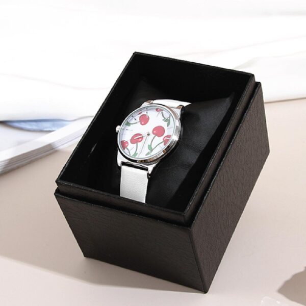Cherry Dial Stylish Watch