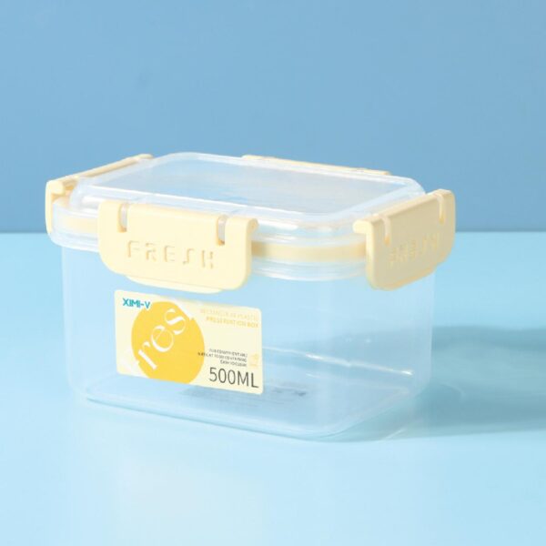 500ML/16.9fl.oz. Rectangular Plastic Preservation Box JH004 (Yellow)