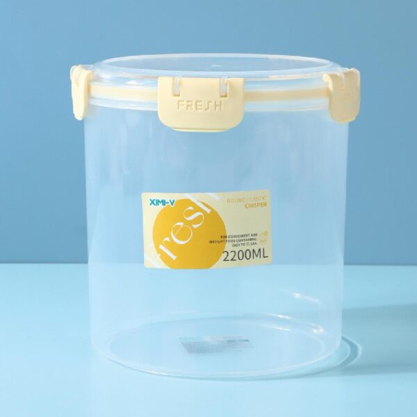 2200ML/74.3fl.oz. Round Plastic Preservation Box JH008 (Yellow)