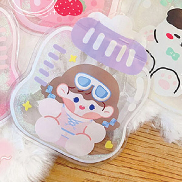 Cartoon Special-Shaped Glittery Hot-Water Bottle