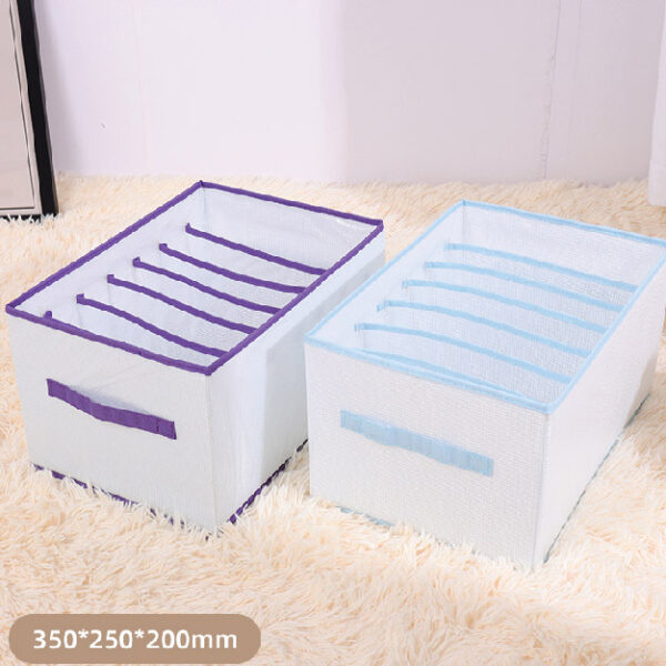 Large Fabric Underwear Storage Organizer with 7 Compartments