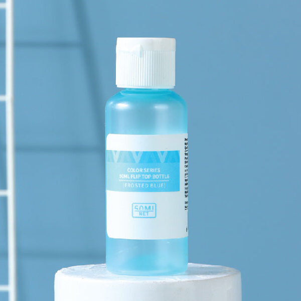 Color Series 50ml Flip Top Bottle (Frosted Blue)