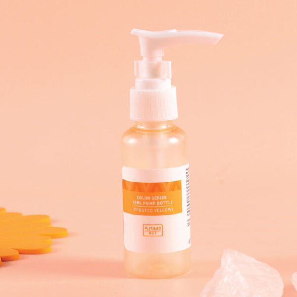 Color Series 50ml Pump Bottle (Frosted Yellow)