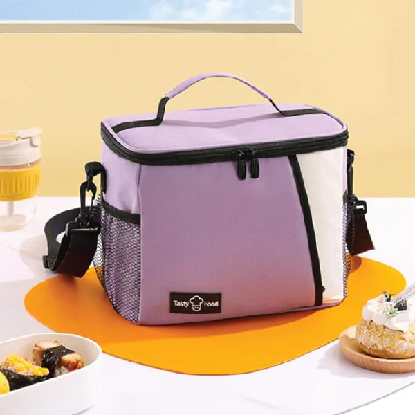 Insulated Lunch Bag Box Style Large With Straps