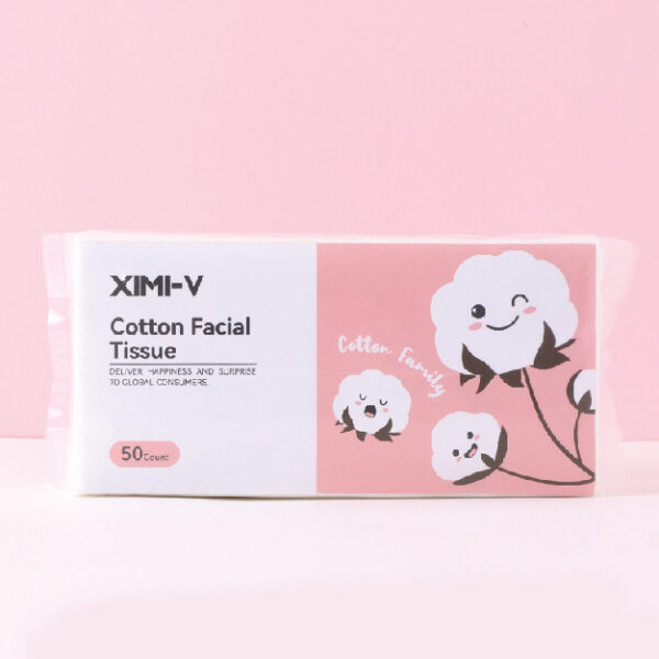 Cotton Family Pull-Out Cotton Facial Tissue 50 Count