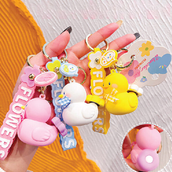 Flower Duckling Keychain