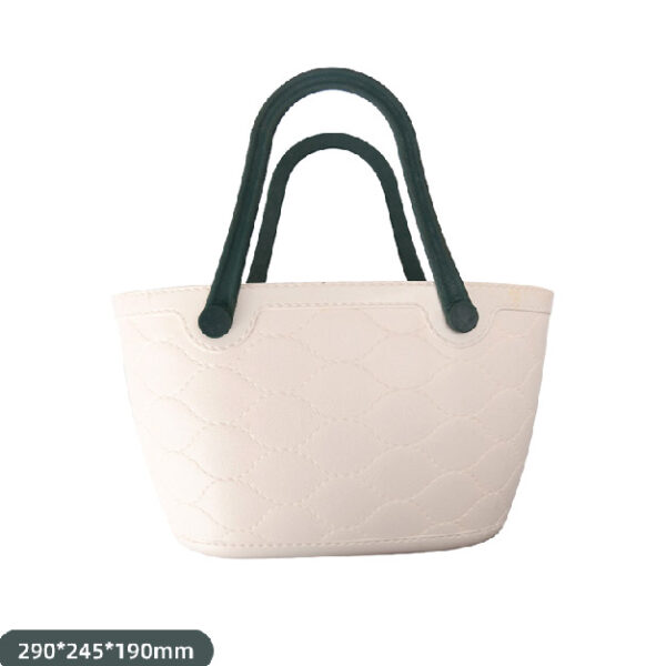 Outdoor Camping Storage Bag Shopping Portable Picnic Basket (Beige)