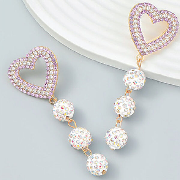 Ball Pendant Heart Earrings