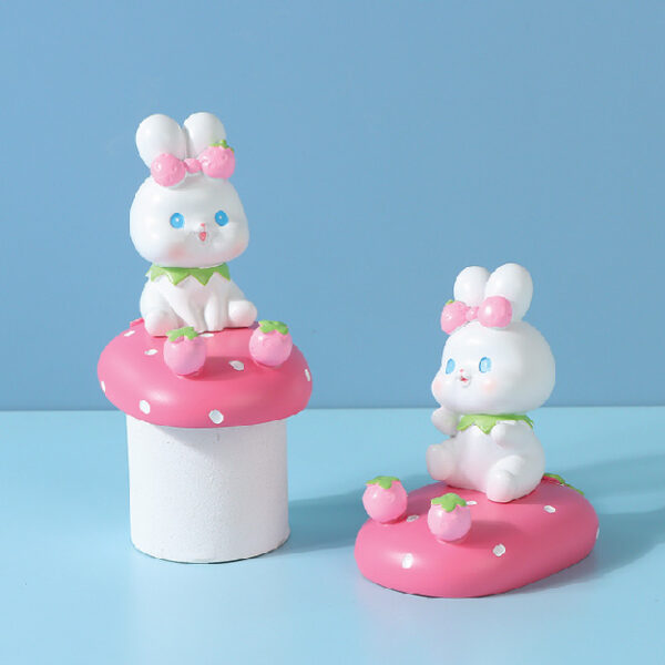 Strawberry rabbit mobile phone bracket decoration