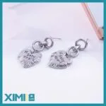 Unique Heart-Shaped Letter Earrings - Image 2