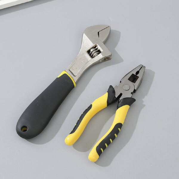 Linesman Pliers and Adjustable Wrench Set