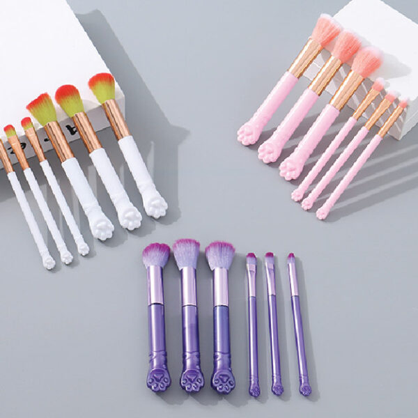 Cat Claw Collection Makeup Brushes (6 Pcs/Set)