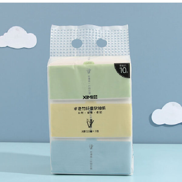 Natural Bamboo Fiber Soft Paper 3 Packs (120 Sheet