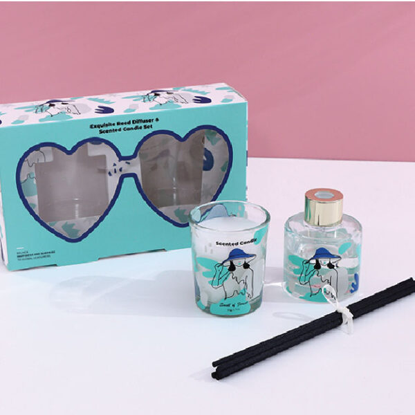 Exquisite Reed Diffuser & Scented Candle Set 30ml/50g (Smell of Forest)