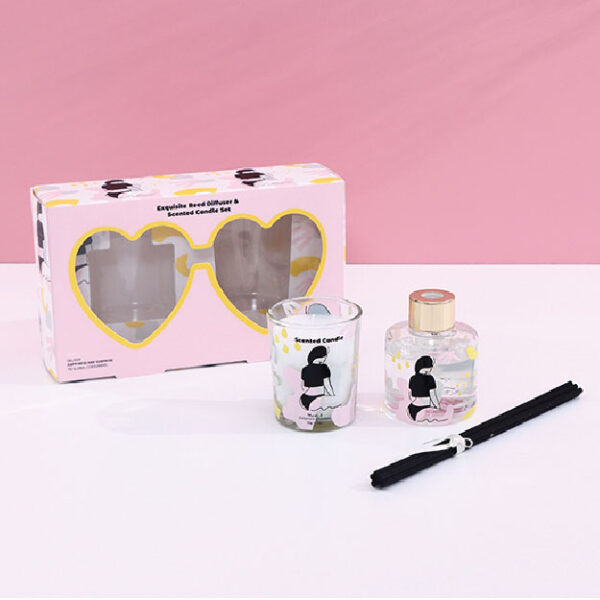 Exquisite Reed Diffuser & Scented Candle Set 30ml/50g (Myrtle & California Cinna