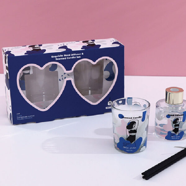 Exquisite Reed Diffuser & Scented Candle Set 30ml/50g (White Lichen)
