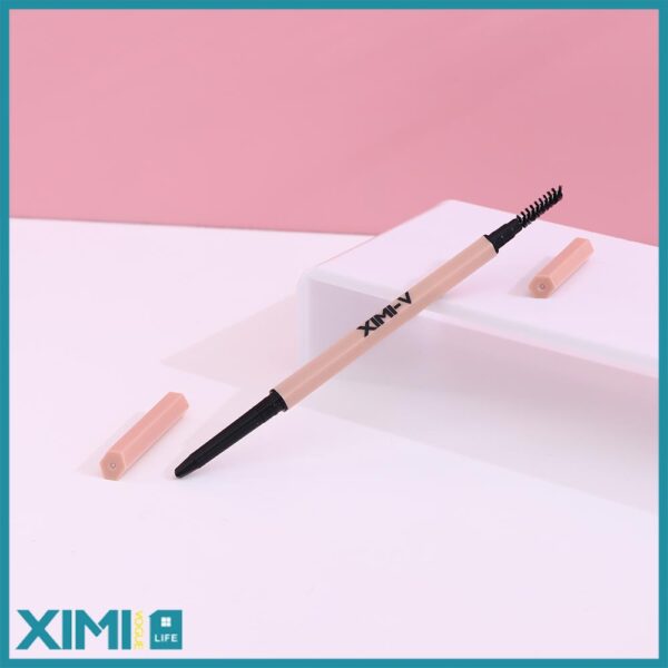 Octagonal 2-in1 Shaping Eyebrow Pencil and Eyelashes Brush – Brown