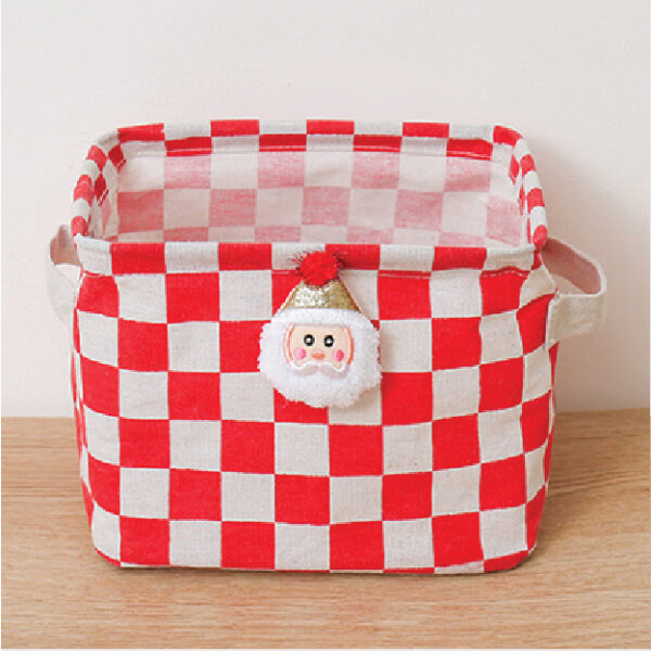 Christmas Geometric Desktop Square Box Fabric Organizer