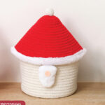 Santa Hat Cotton Rope Organizer (White)
