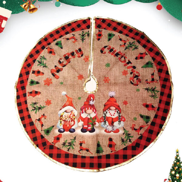 Christmas Rudolph Buddy Plaid Tree Skirt (60CM)