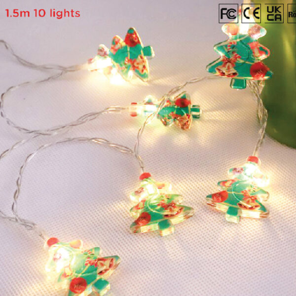 1.5m 10 Lights Snowman String Lights (Red)