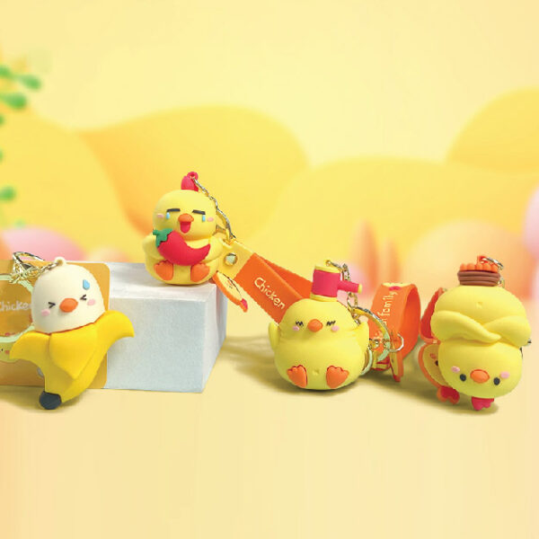 Chicken Family Keychain