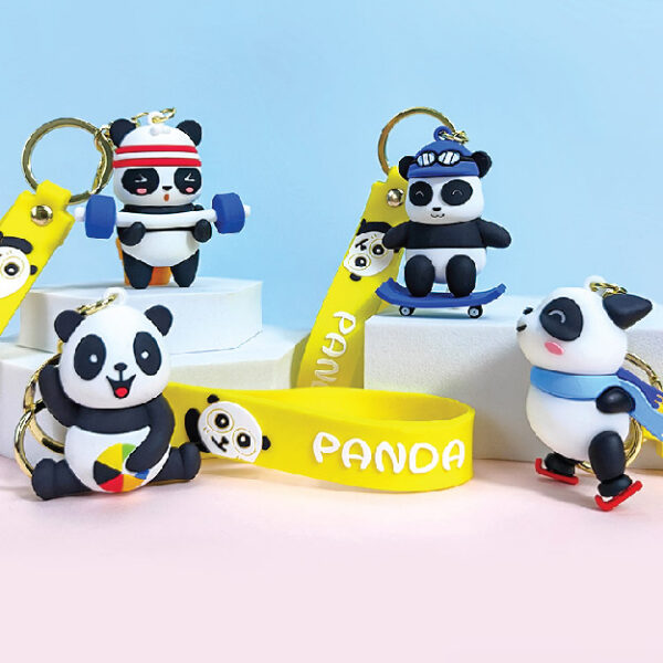 Sports Panda Keychain
