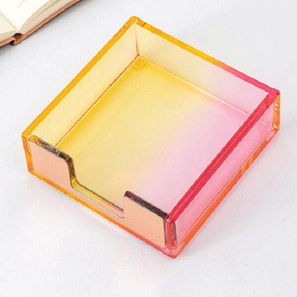 Gradient Color Acrylic Note Pad Box