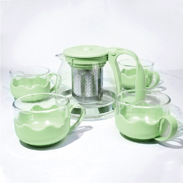 Classic Kettle & Cups Set 5 PCS (Green)