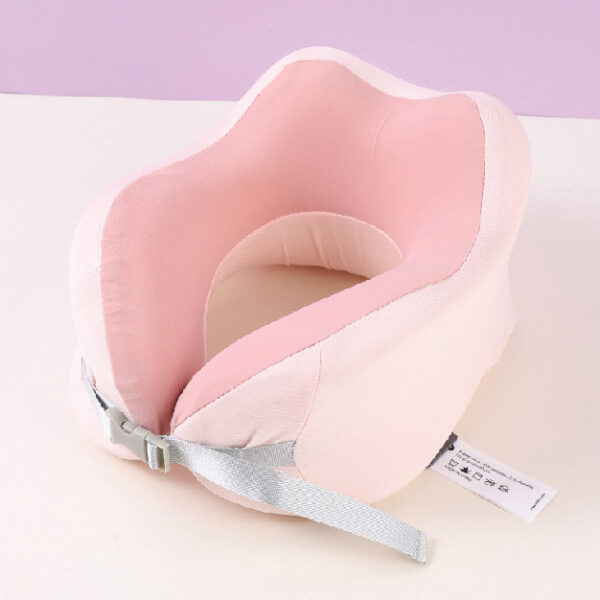 Comfortable Memory Foam U-Shaped Pillow Pink