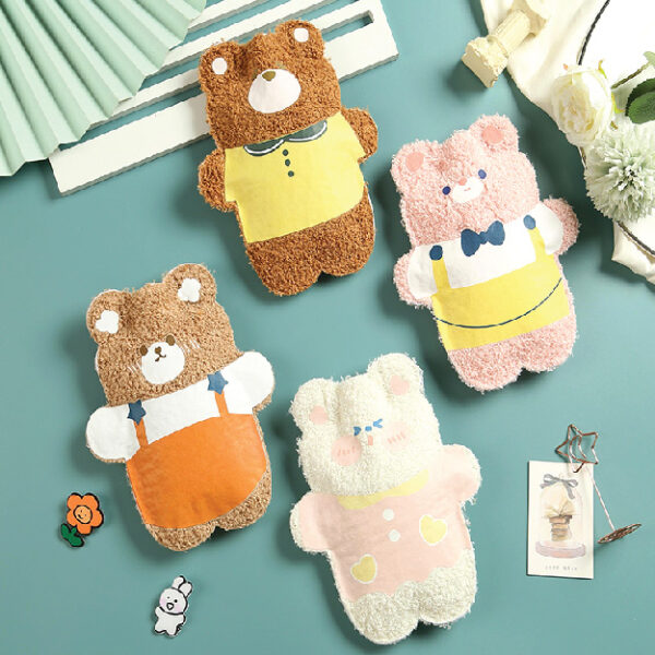 Bear Group Special-Shaped Flocking Hot Water Bottle 300ml/10.1fl.oz.