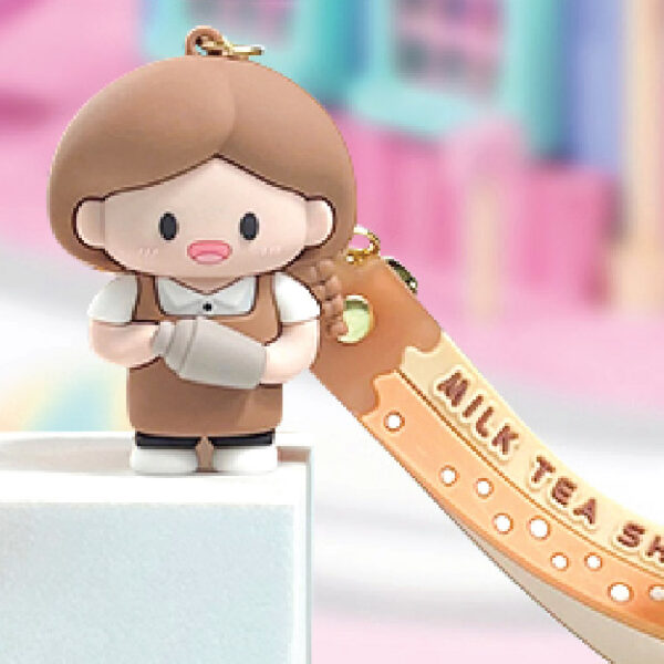 Milk Tea Clerk Keychain