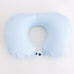 Solid Color Cool Inflatable U-Shaped Pillow (Blue)
